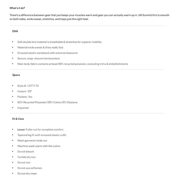 Under Armour Unisex Summit Knit Joggers - Picture 10 of 10